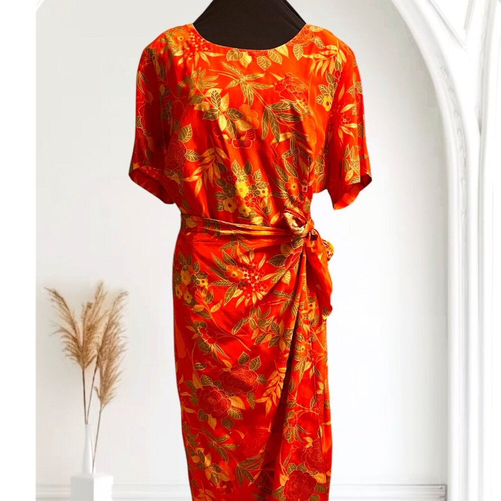 Womens Plus Size Dress  Vintage Wrap style- sz 20